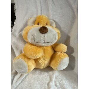 Vintage Teddy Bear Plush Big Face Smile Walmart 12” Stuffed Animal Orange